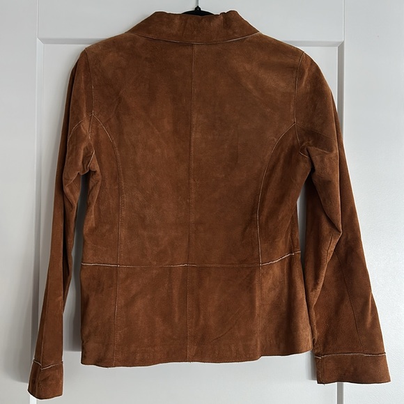 Brandon Thomas Vintage Brown Rust Suede Leather Jacket Size Small - Picture 2 of 7
